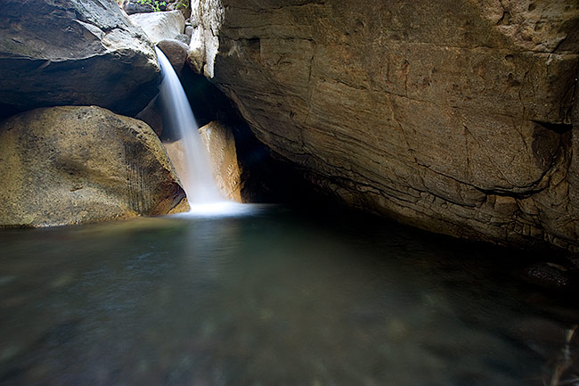 Waterfall before dodging